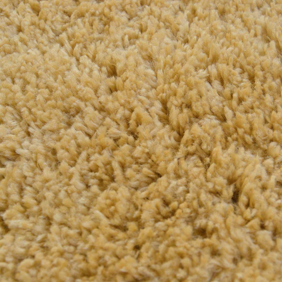 Snug Super Soft Shaggy Rug Plain Ochre