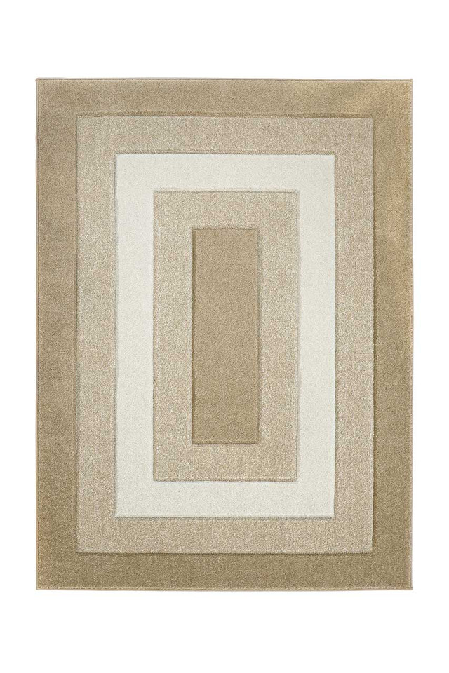 Sara Carved Border Rug Latte