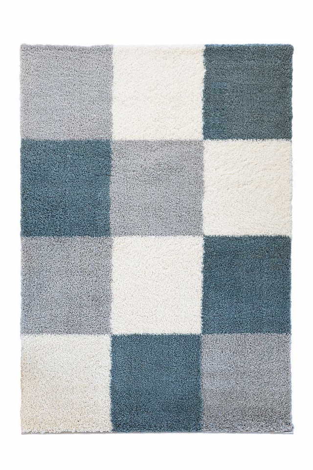 Snug Super Soft Shaggy Rug Blocks Duck Egg