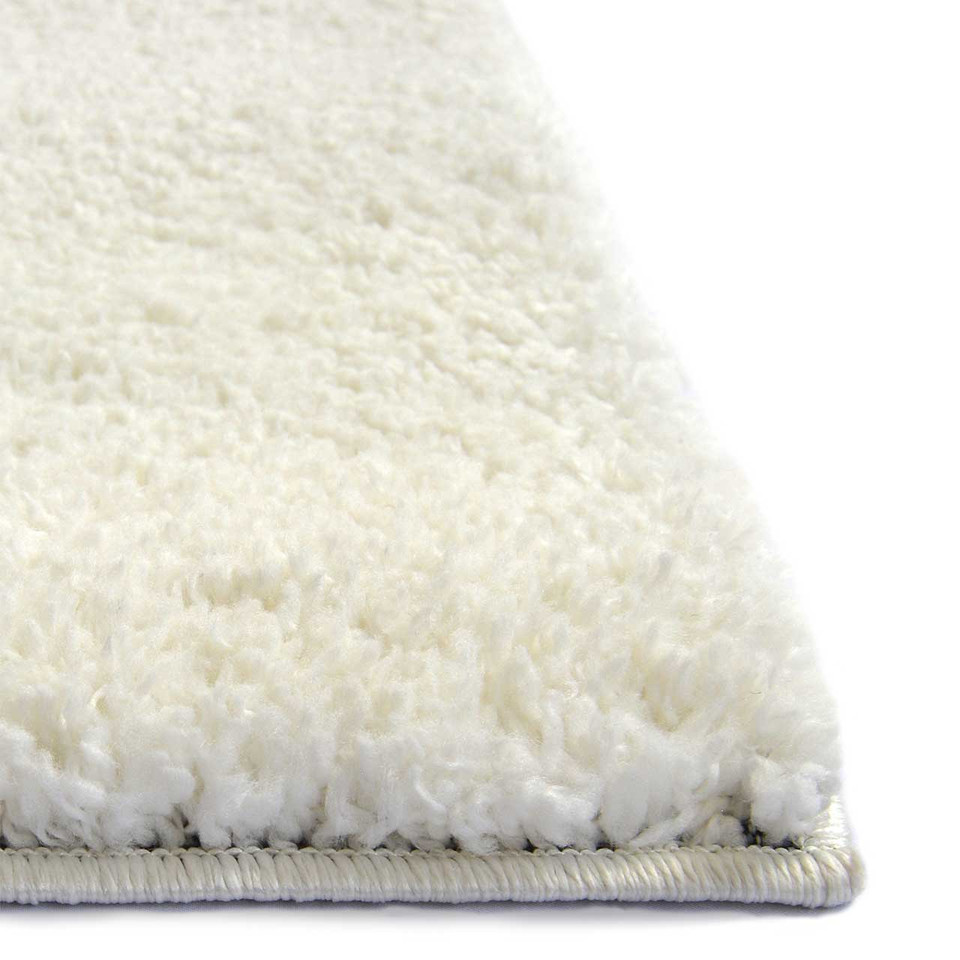 Snug Super Soft Shaggy Rug Plain Ivory