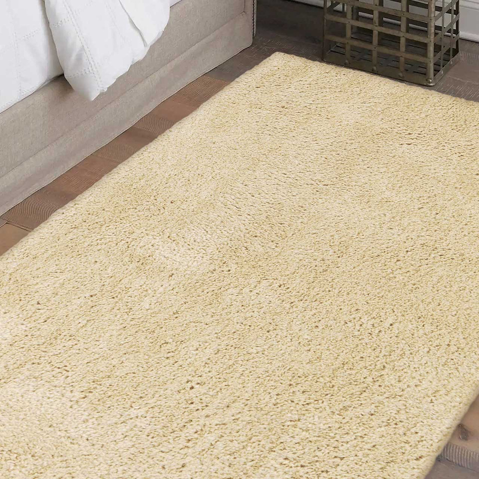 Snug Super Soft Shaggy Rug Plain Honey
