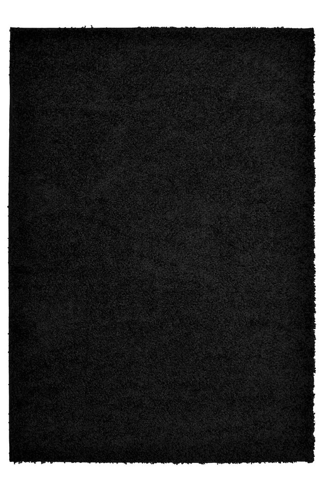 Jazz Shaggy Rug Black