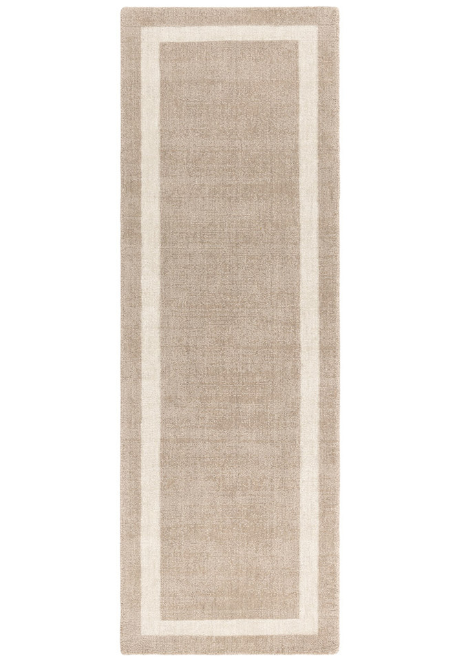 Albi Sand Pure Wool Plain Rug Runner