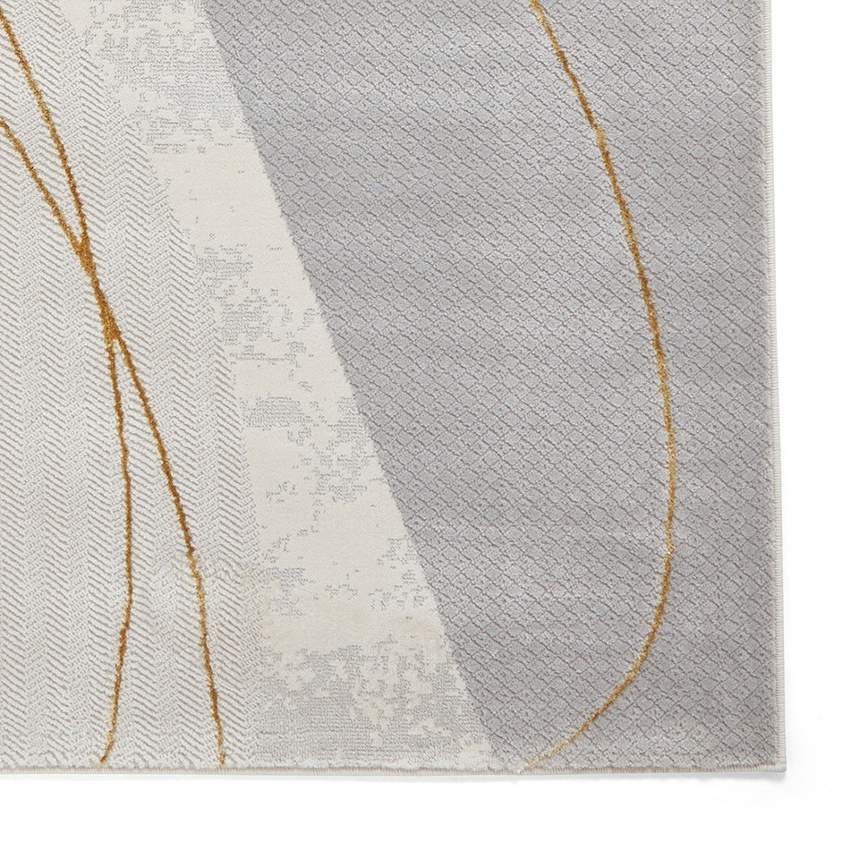 Apollo Grey Gold Modern Abstract Rug