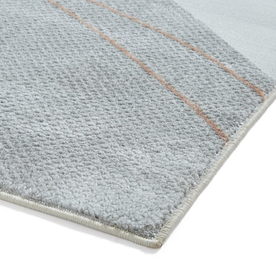 Apollo Grey Rose Modern Abstract Rug