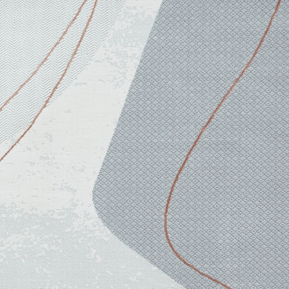 Apollo Grey Rose Modern Abstract Rug