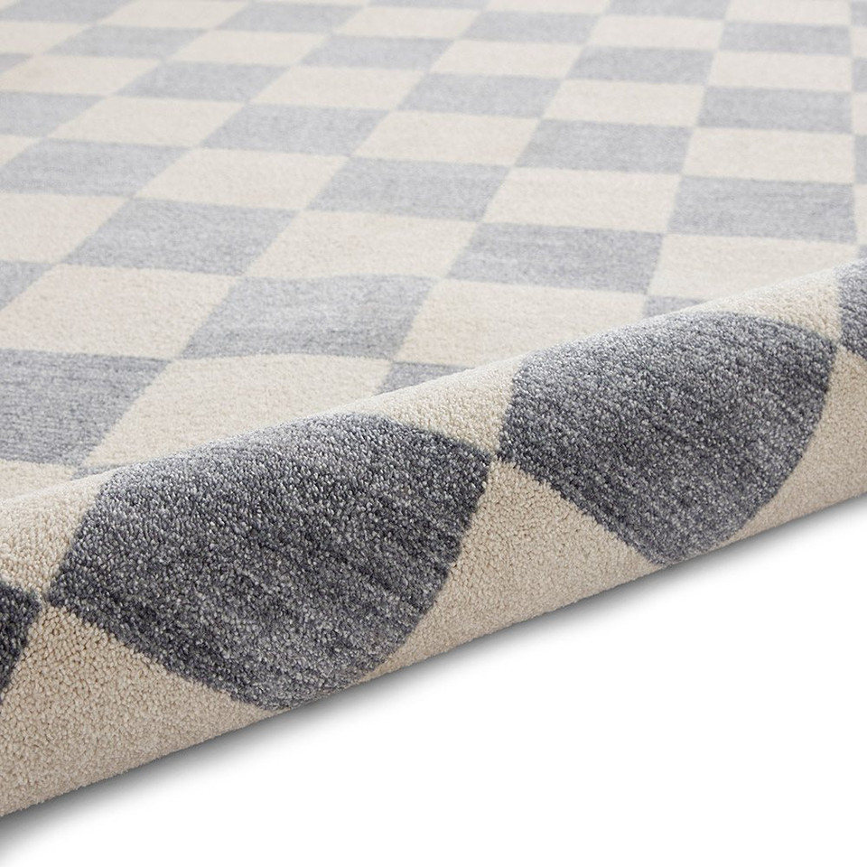 Baltimore Blue White Modern Checker Rug Runner