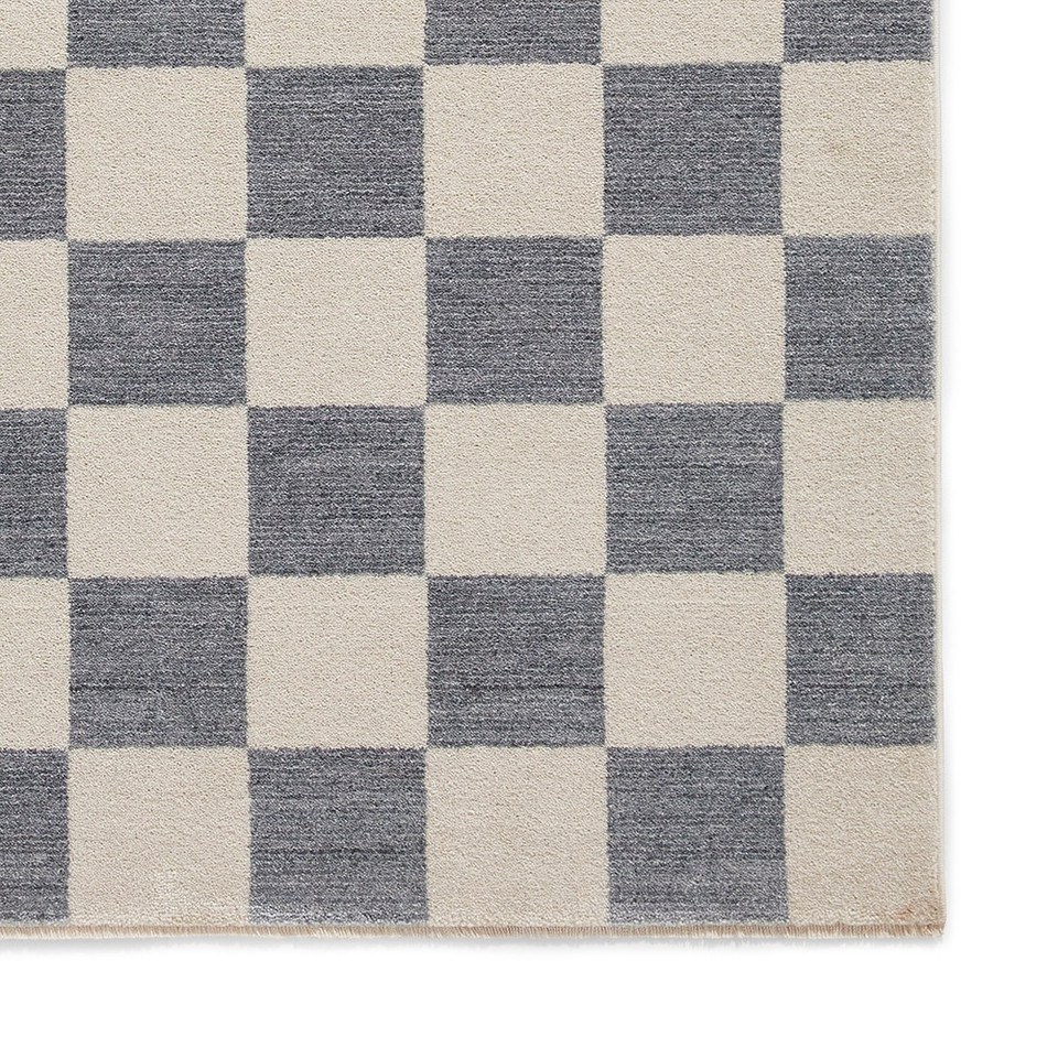 Baltimore Blue White Modern Checker Rug Runner