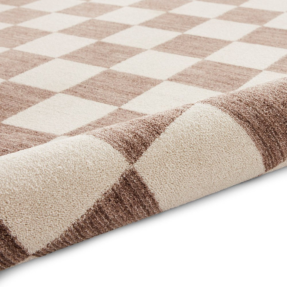 Baltimore Grey White Modern Checker Rug Runner