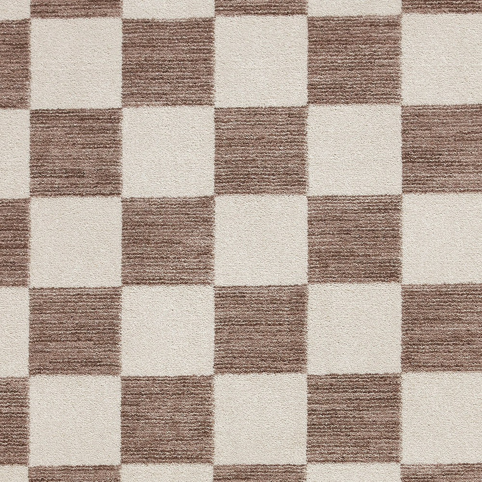 Baltimore Grey White Modern Checker Rug Runner