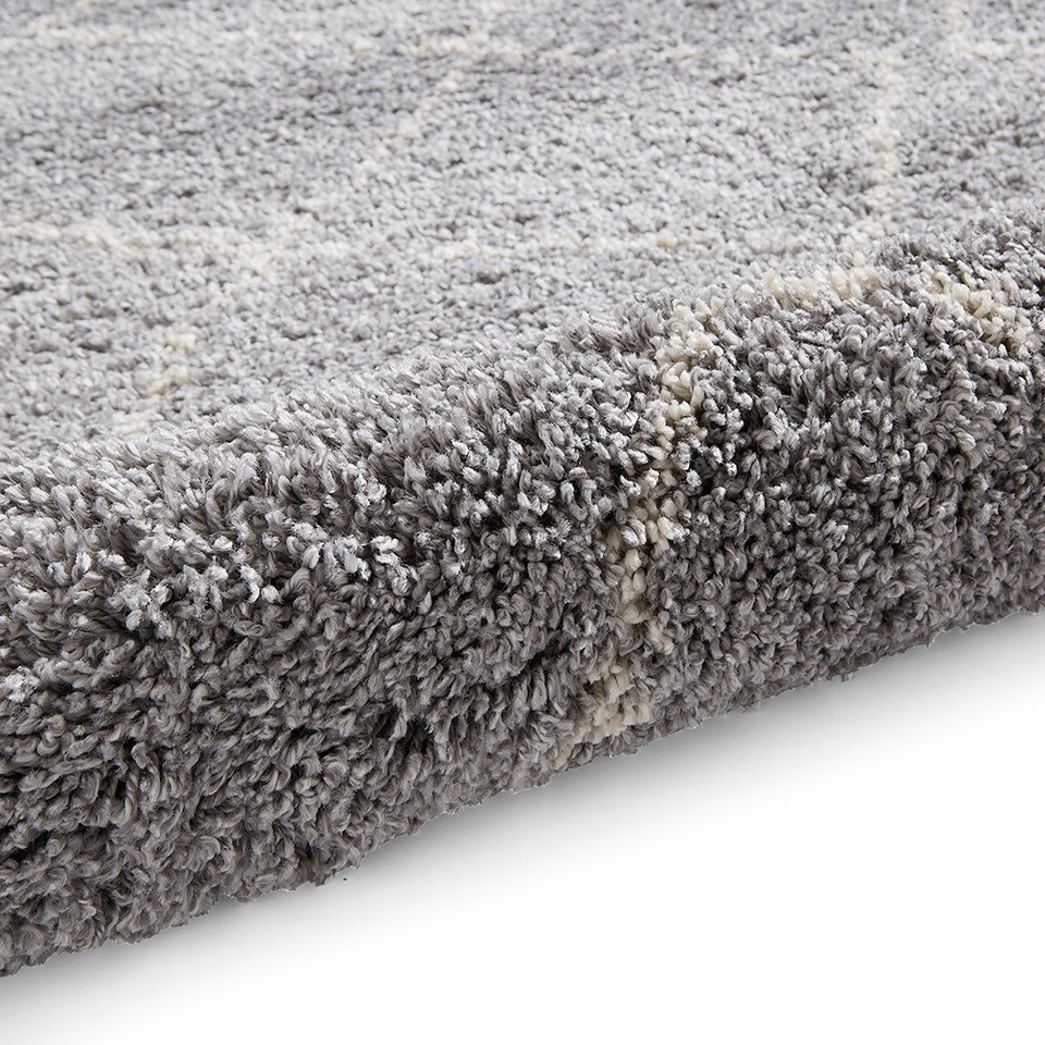 Boho 5413 Grey Berber Shaggy Moroccan Rug