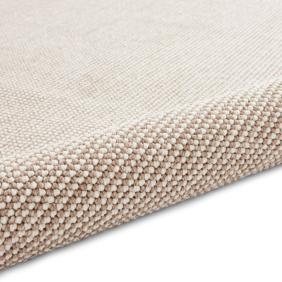 Boucle White Brown Rug