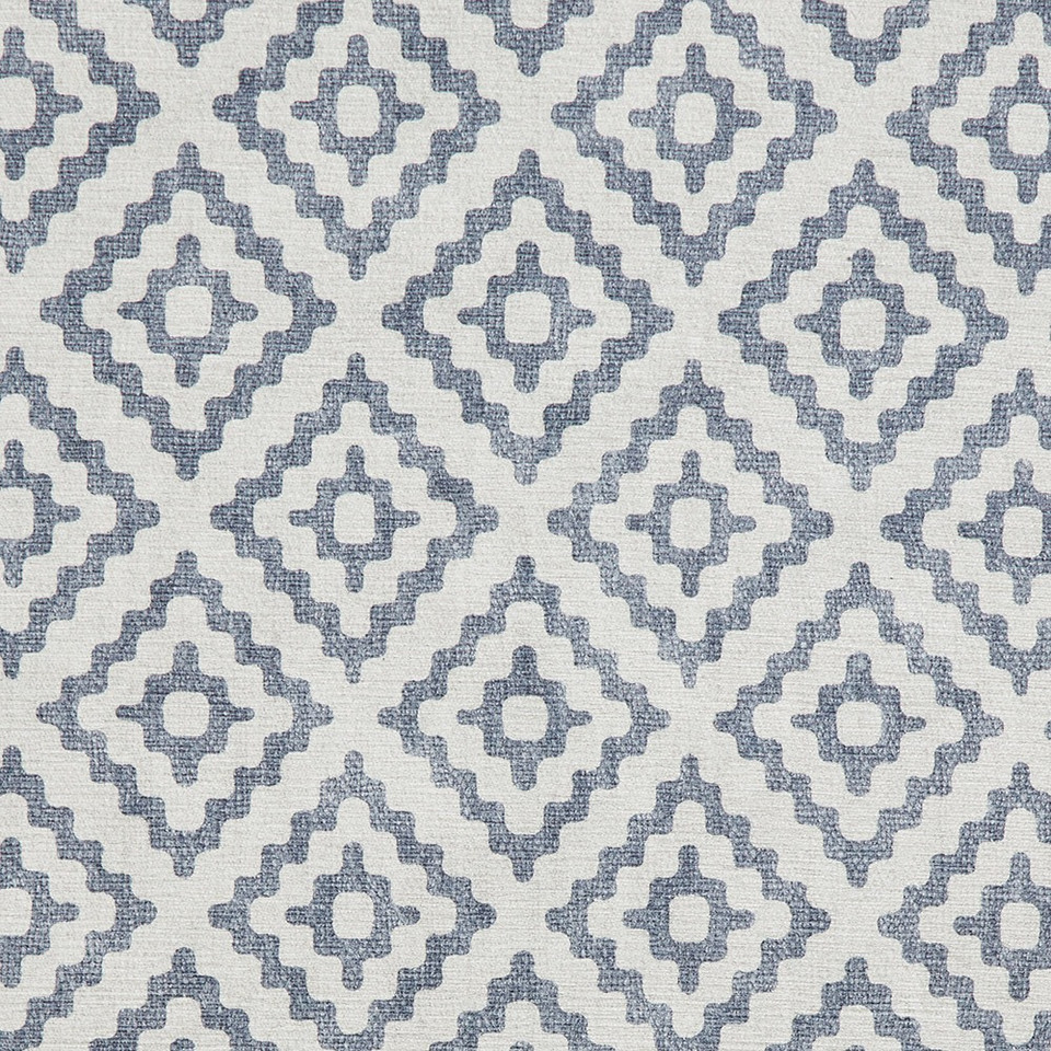 Coral Blue Modern Diamonds Washable Rug Runner