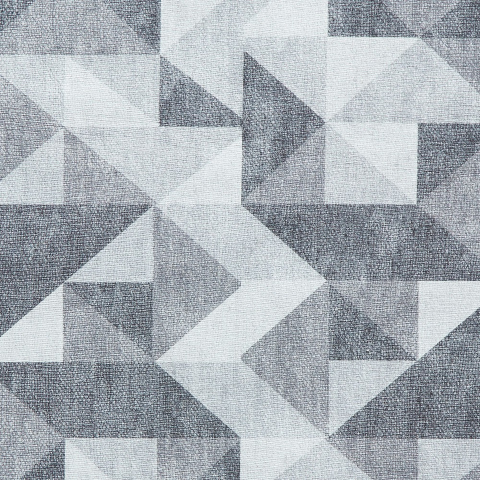 Coral Grey Geometric Washable Rug Runner