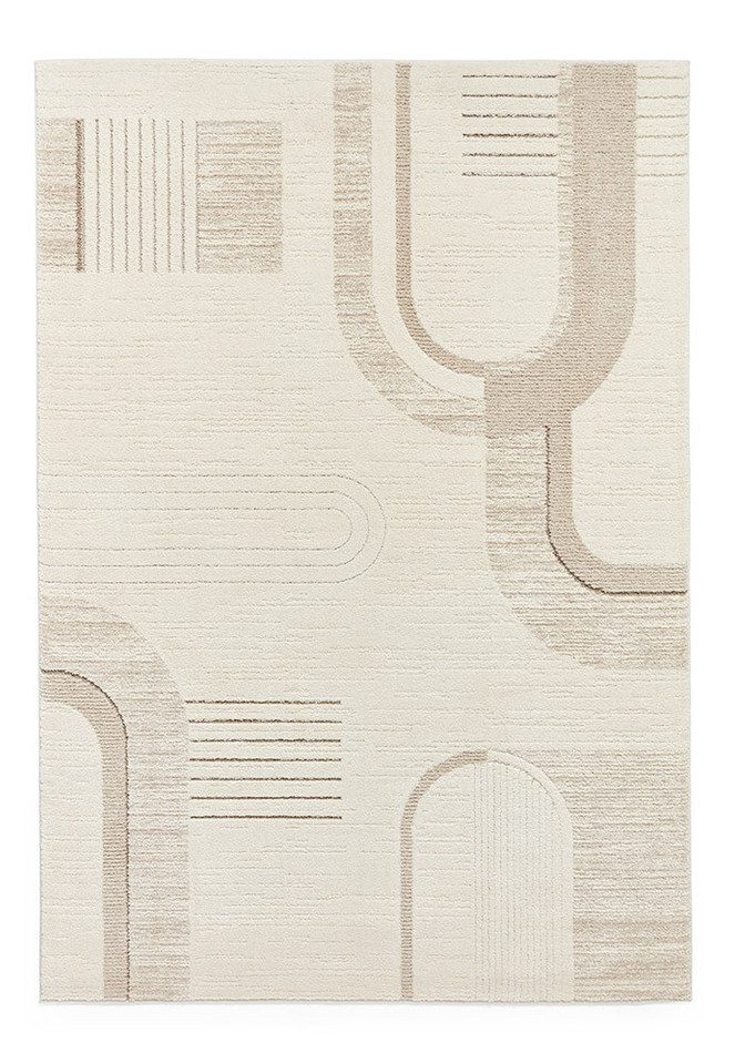 Elio Beige Modern Abstract Rug