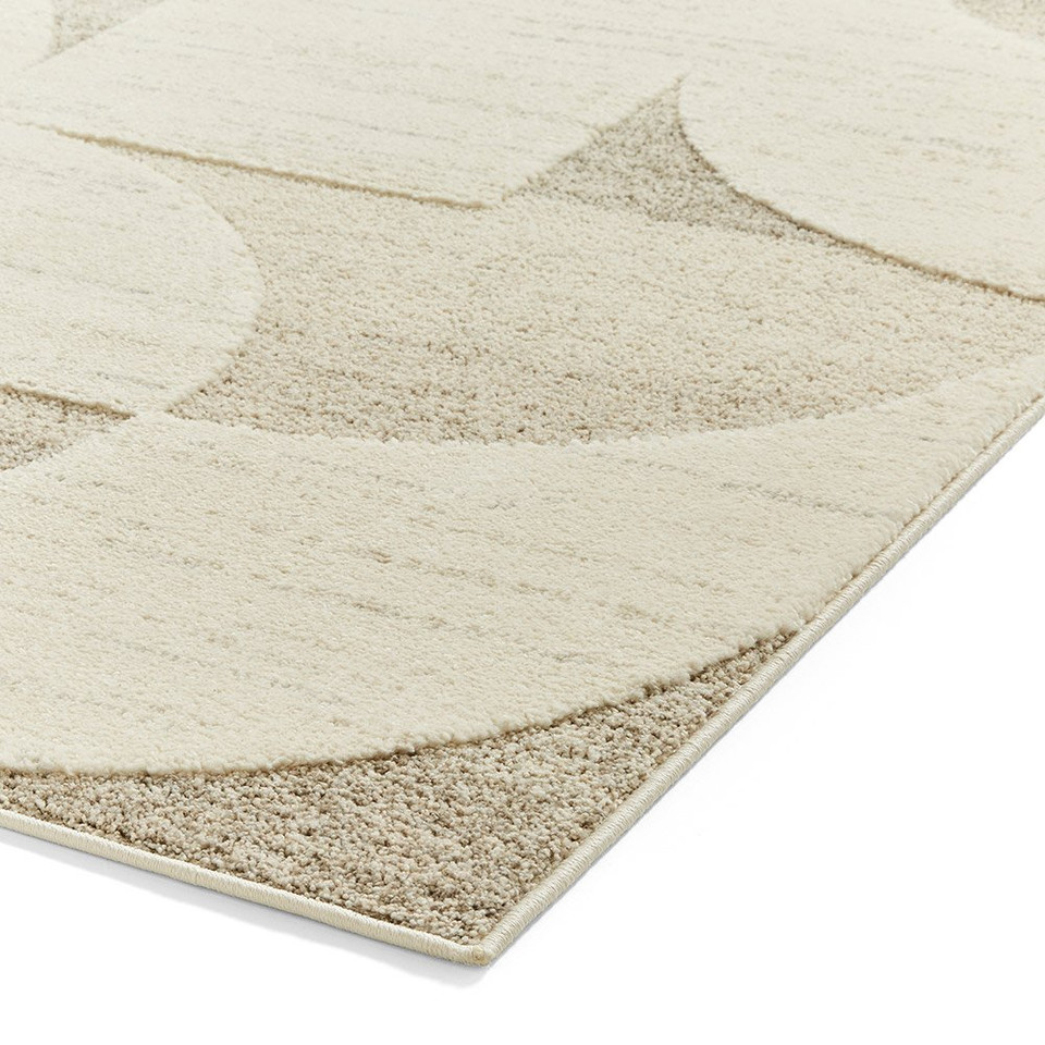 Elio Beige Modern Geometric Abstract Rug