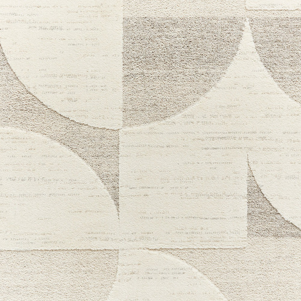 Elio Beige Modern Geometric Abstract Rug
