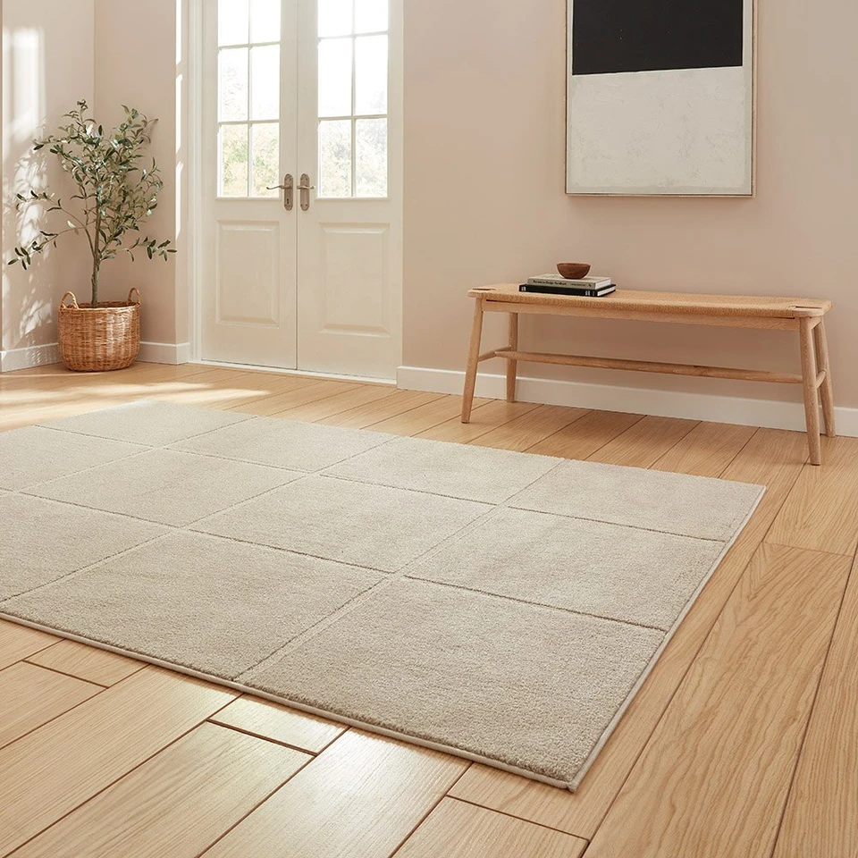 Elio Mink Brown Modern Geometric Rug