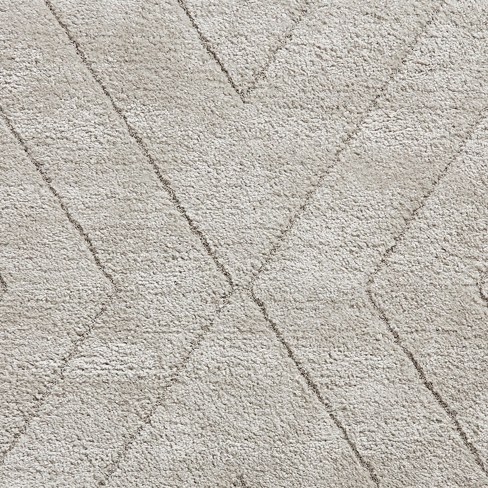 Ideal Shaggy Silver Berber Geo Rug