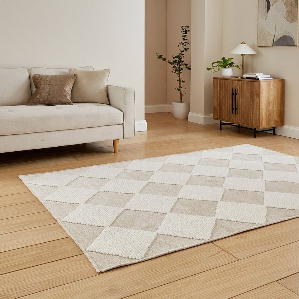Lyna Beige White Washable Rug