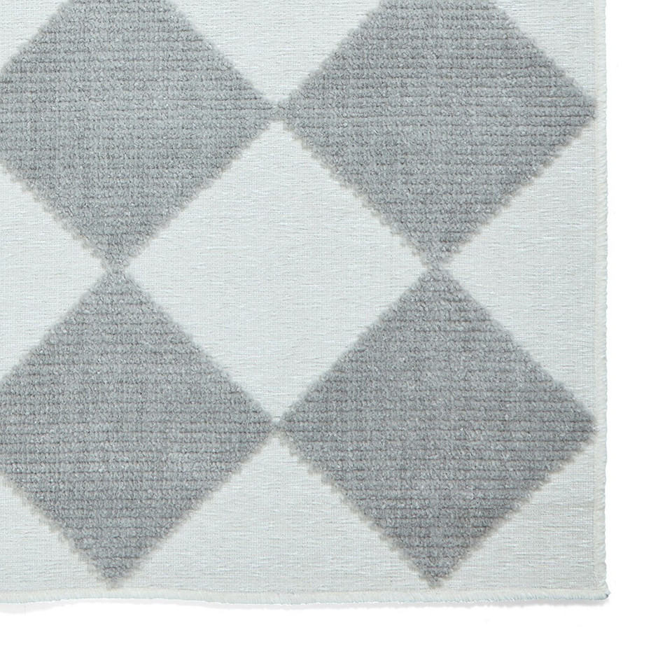 Lyna Cream Grey Washable Rug
