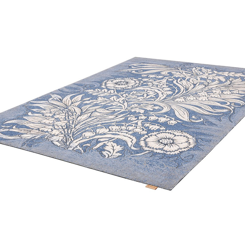 V&A Regius Mawson Blue Floral Rug