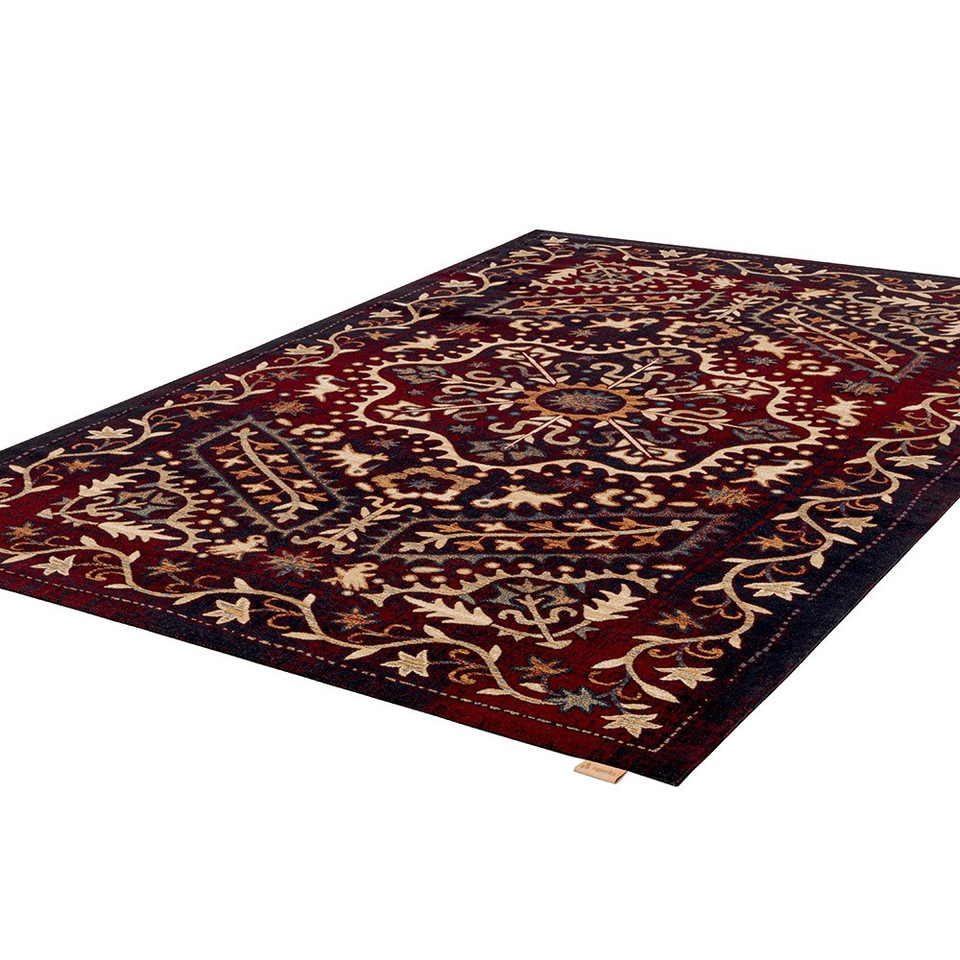 V&A Regius Marash Dark Red Traditional Rug