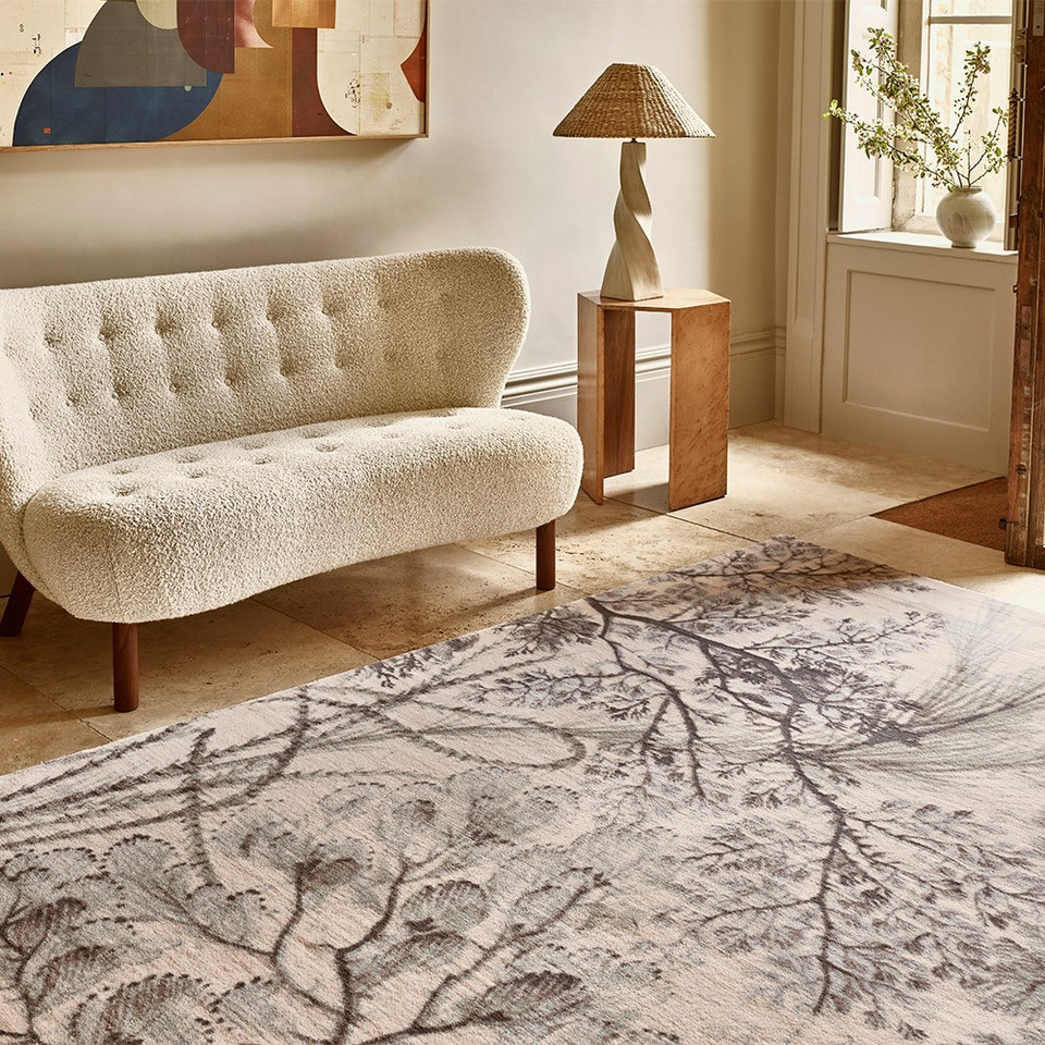 V&A Calisia Kelp Mint Floral Rug