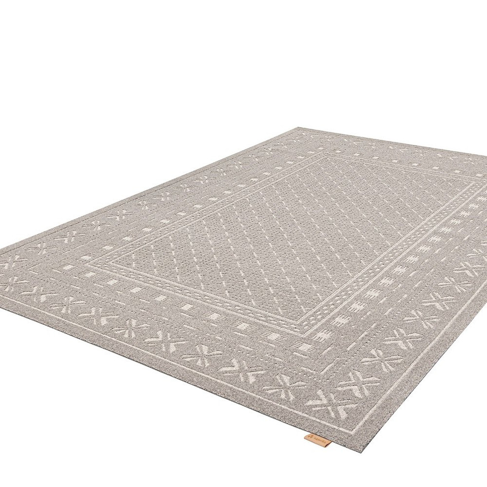 V&A Noble Blockprint Grey Traditional Rug
