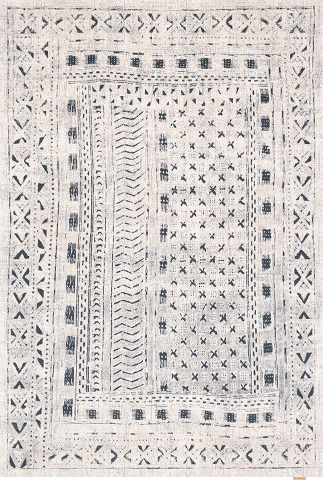 V&A Opal Masi Polar White Traditional Rug