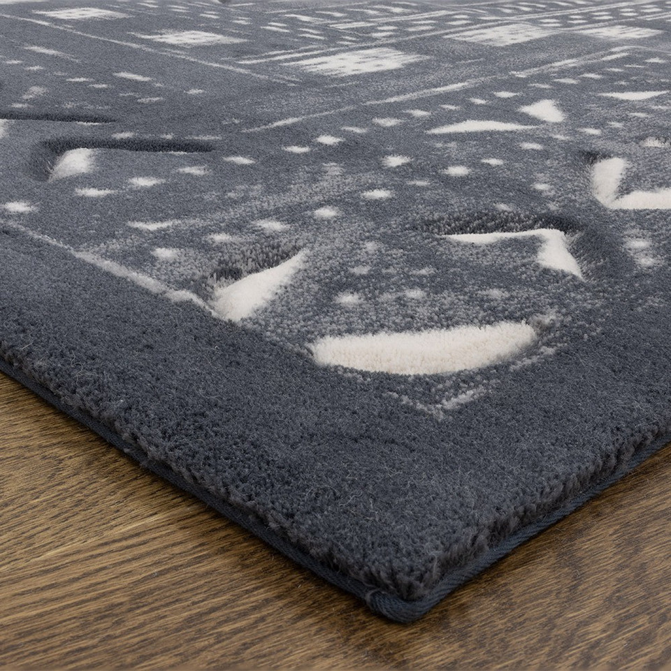 V&A Opal Masi Graphite Traditional Rug