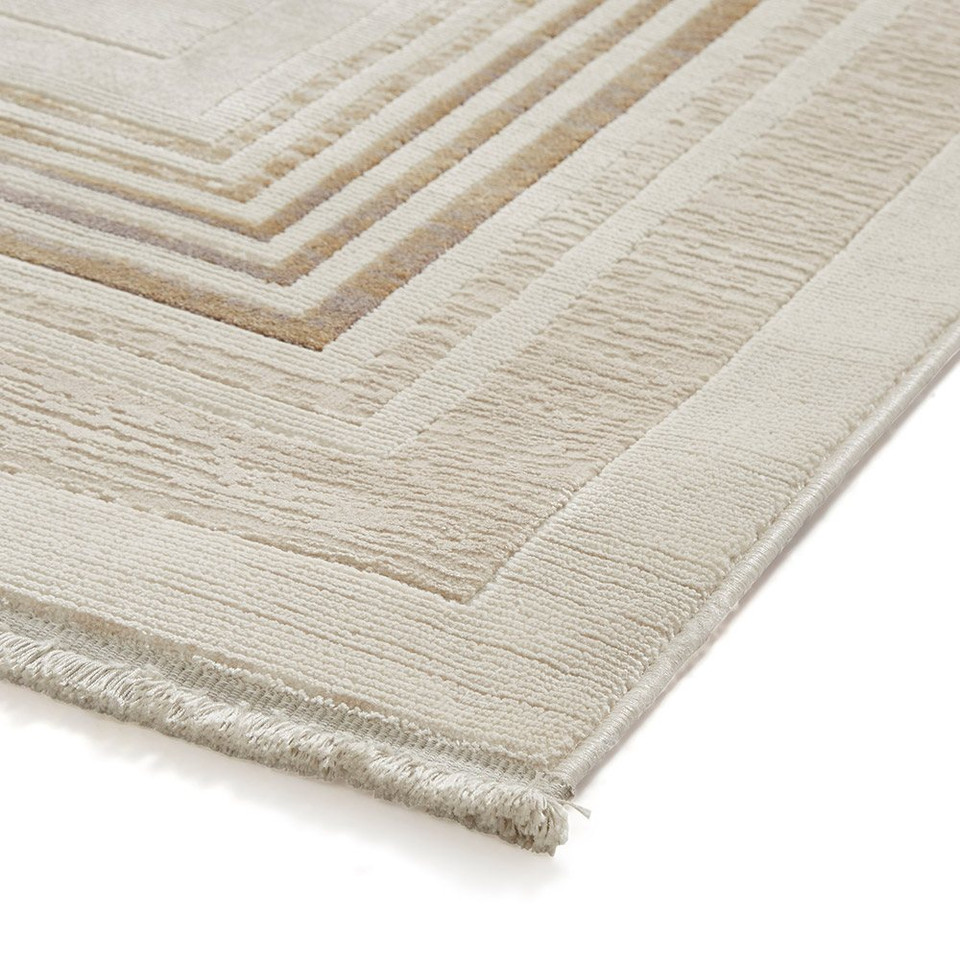 Mirage Cream Beige Modern Abstract Rug