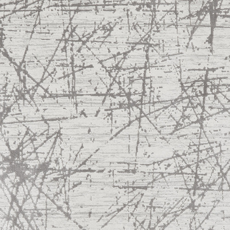 Mirage Grey Modern Abstract Scratched Rug