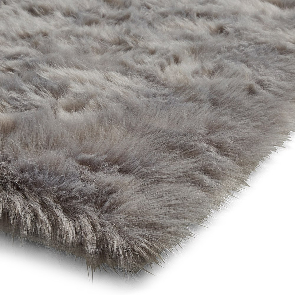 Polar Plush Grey Soft Shaggy Rug