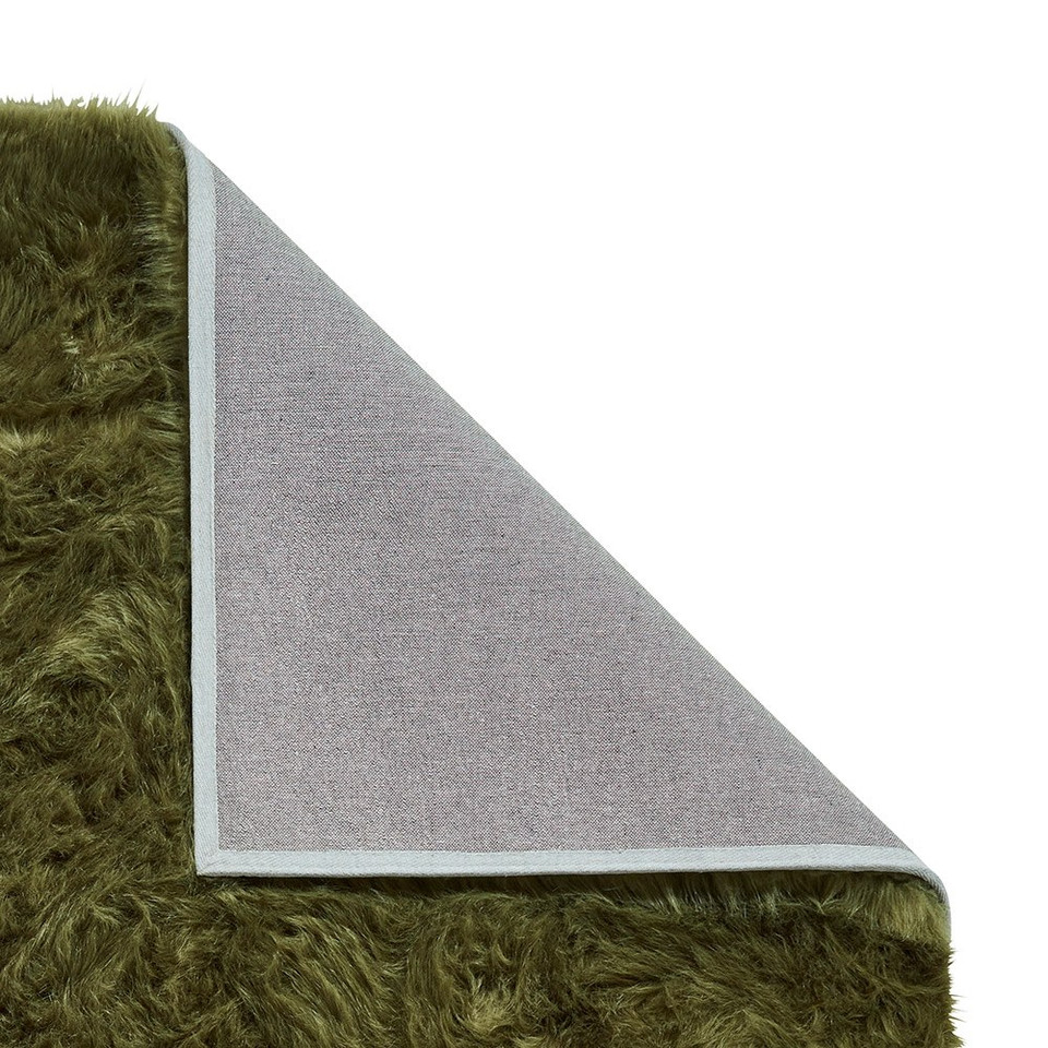 Polar Plush Olive Green Soft Shaggy Rug