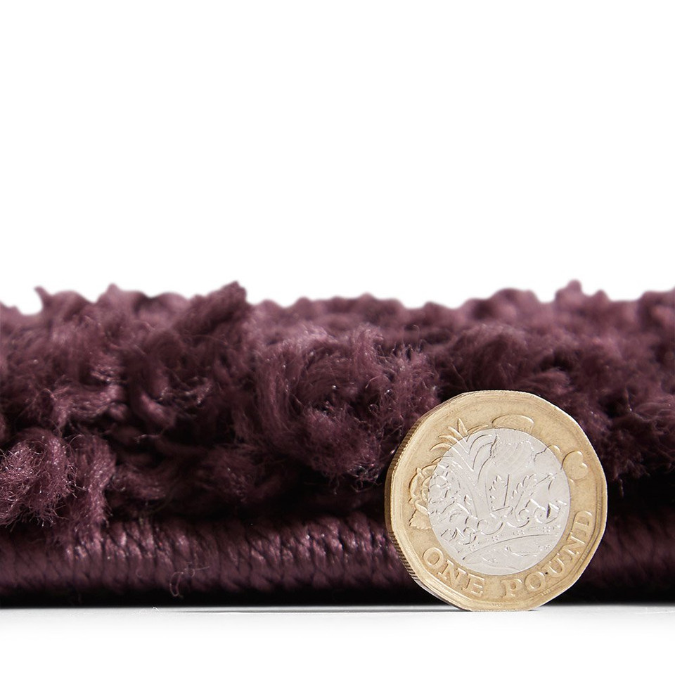 Sierra Purple Plain Shaggy Rug