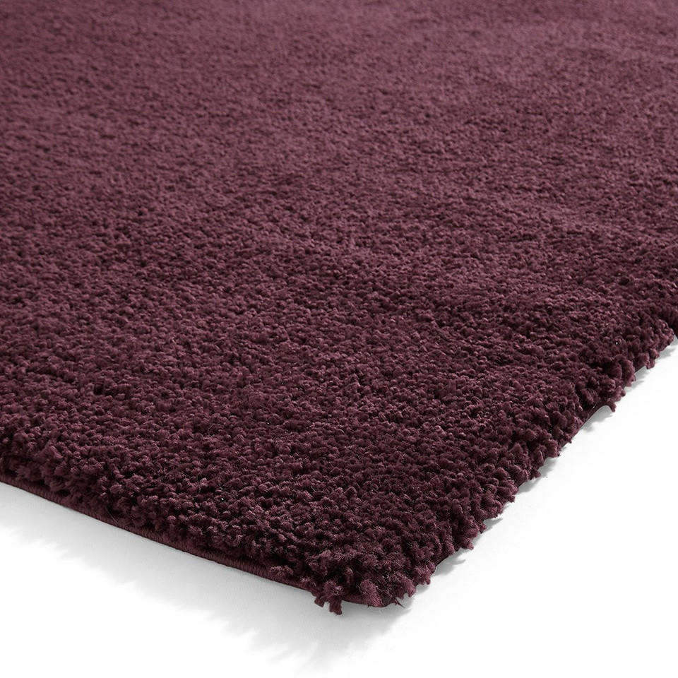 Sierra Purple Plain Shaggy Rug