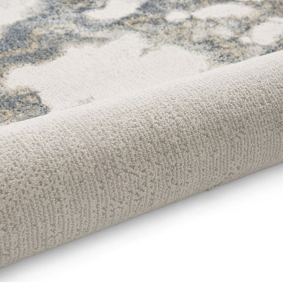 Tidal Silver Dark Grey Modern Abstract Rug