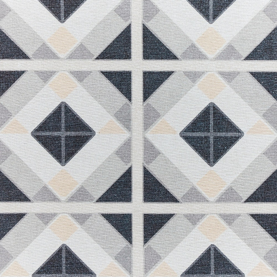 Victoria Grey Beige Diamonds Washable Rug Runner