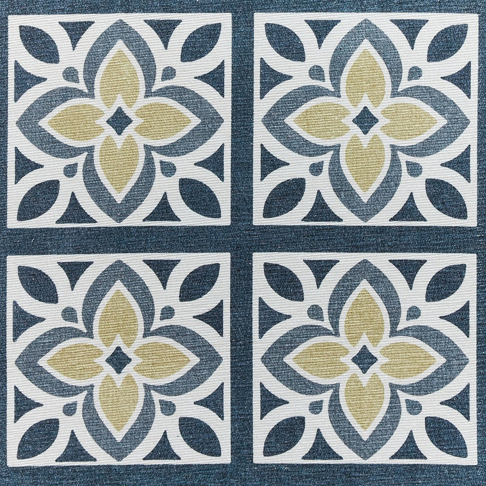Victoria Grey Yellow Floral Washable Rug Runner