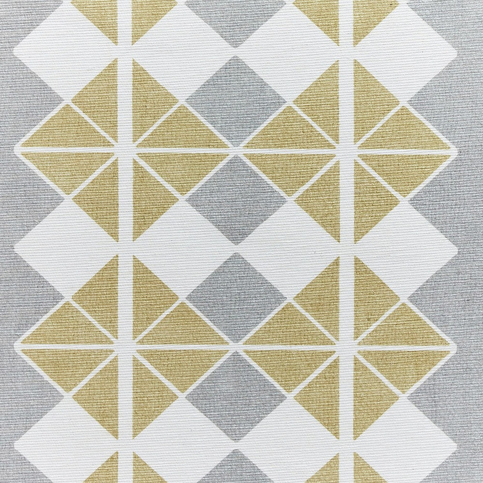 Victoria Grey Yellow Modern Diamonds Washable Rug