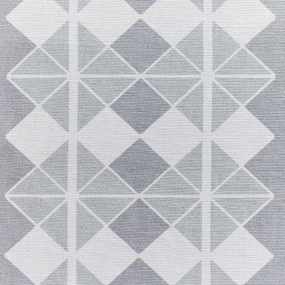 Victoria Light Grey Modern Diamonds Washable Rug Runner