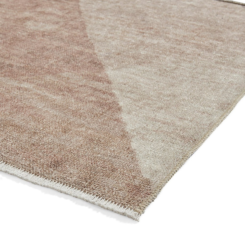Whisper Beige Brown Modern Washable Rug