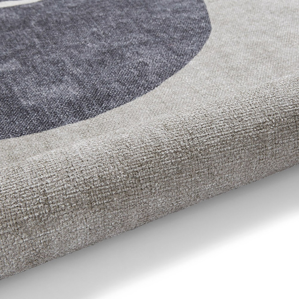 Whisper Beige Green Modern Divided Washable Rug Runner
