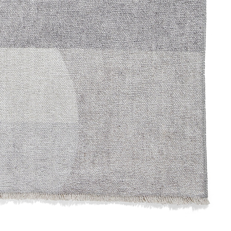 Whisper Grey Modern Geo Washable Rug Runner