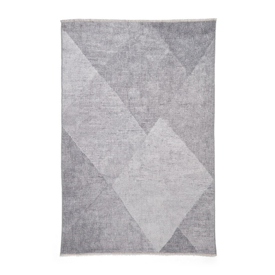 Whisper Grey Modern Washable Rug