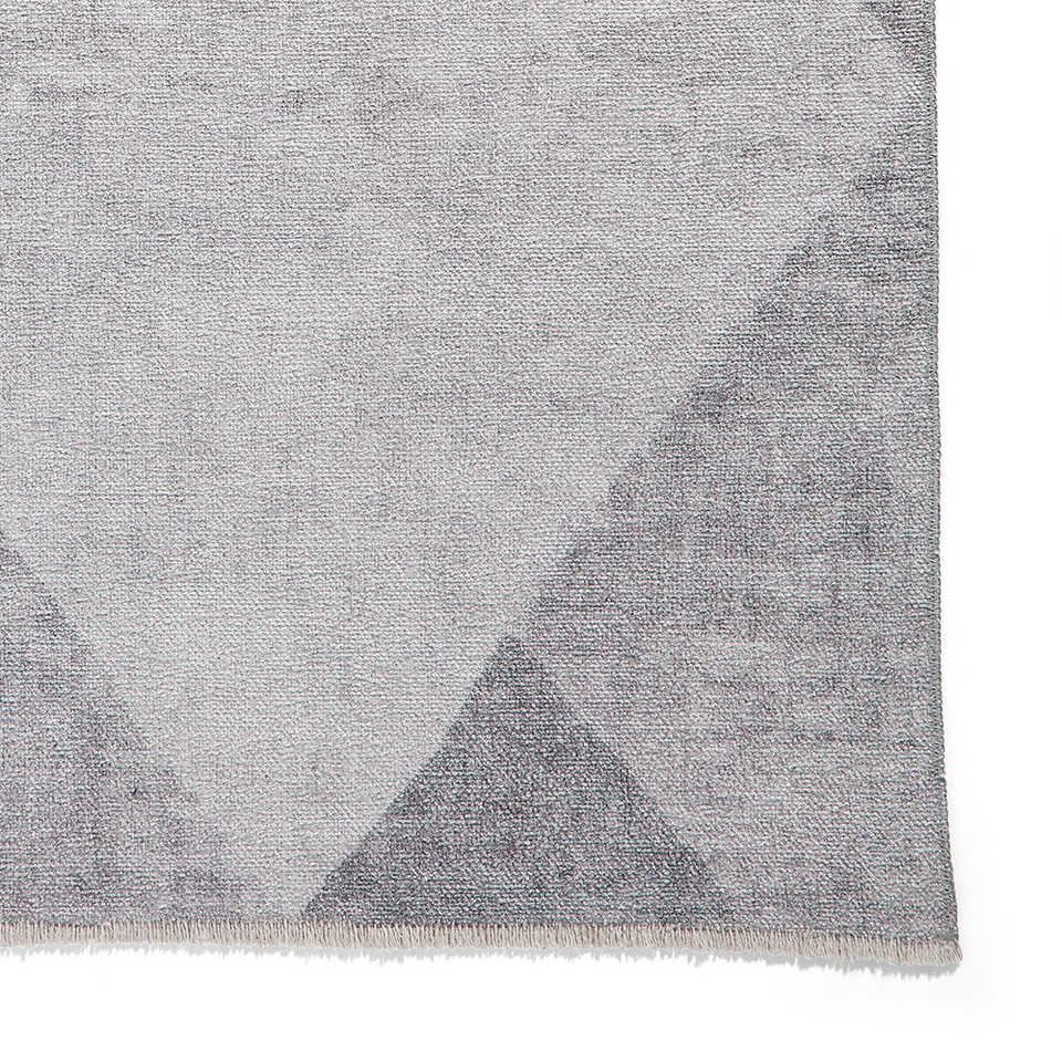 Whisper Grey Modern Washable Rug