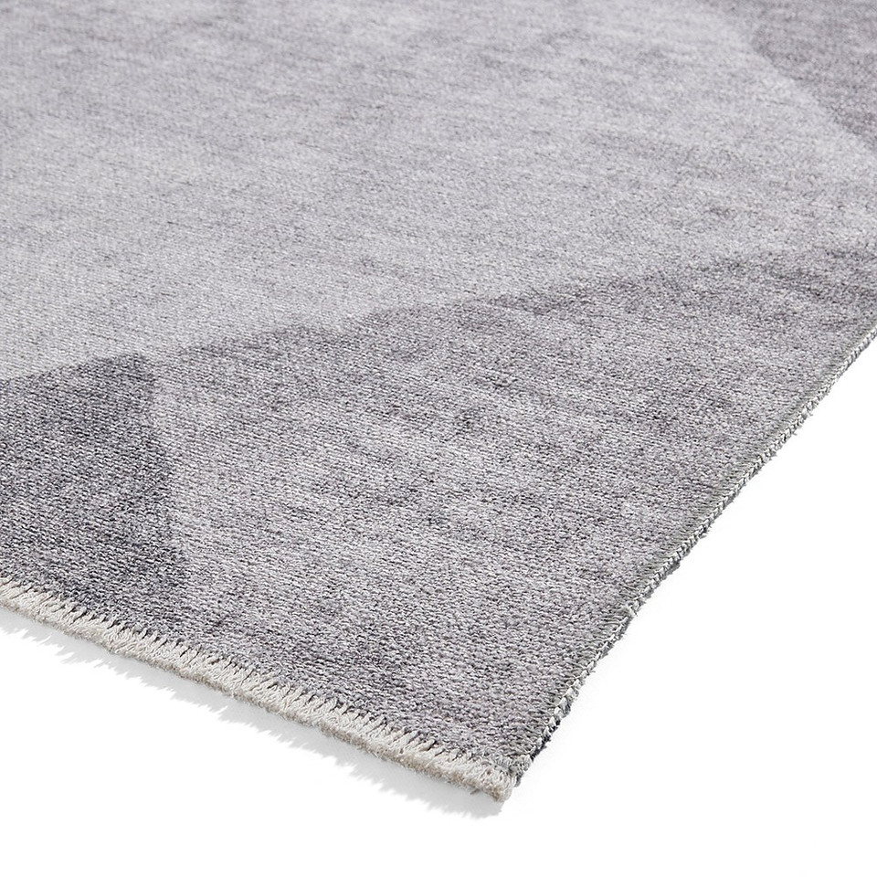 Whisper Grey Modern Washable Rug