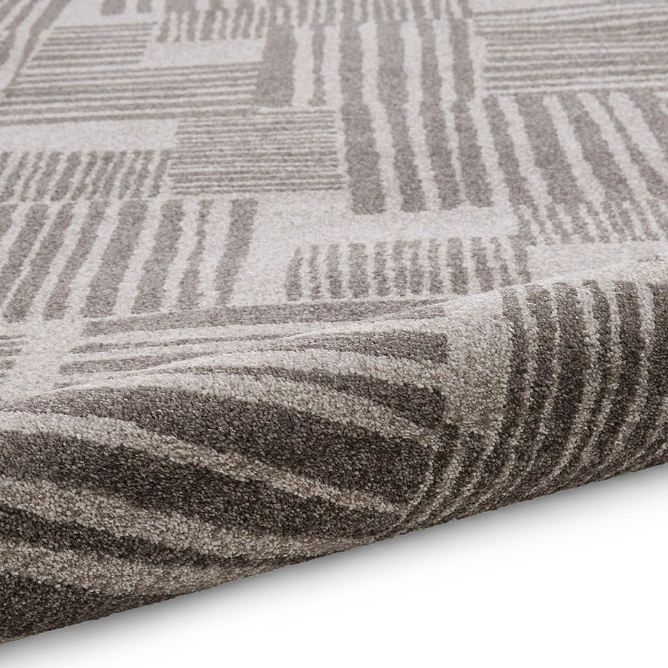 Catherine Lansfield Blocks Abstract Dark Grey Rug