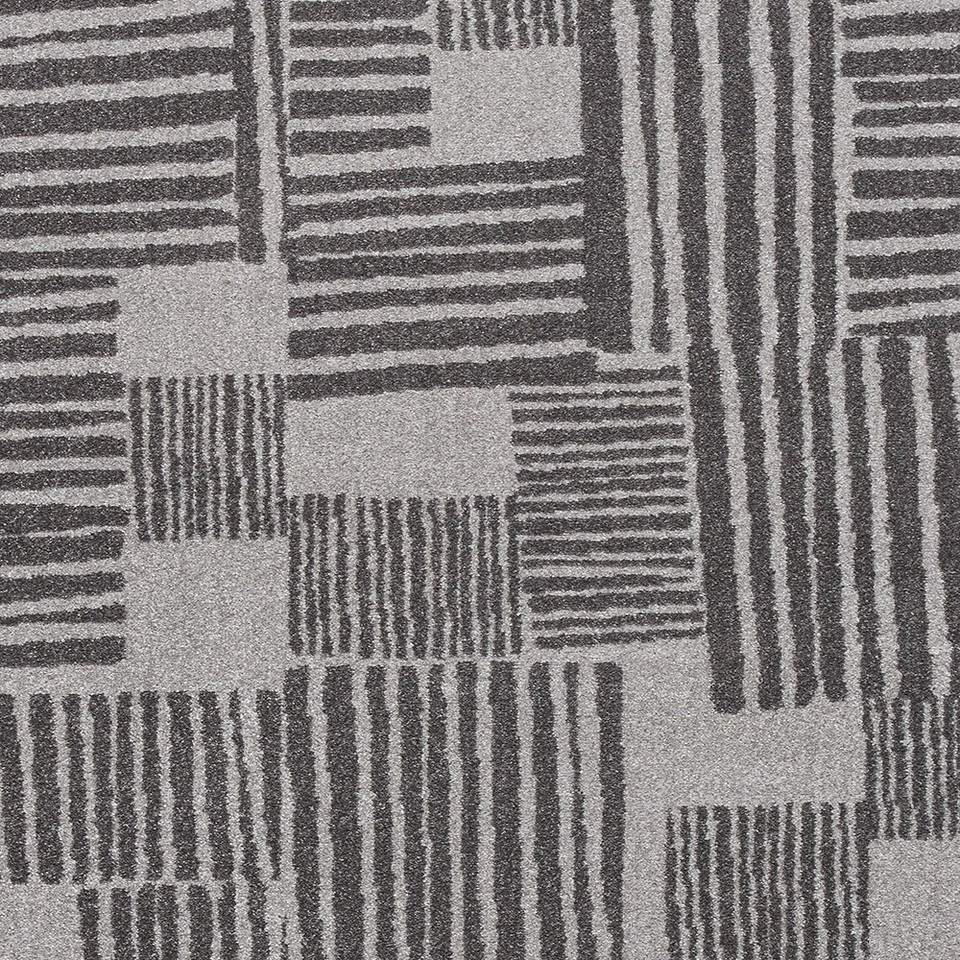 Catherine Lansfield Blocks Abstract Dark Grey Rug